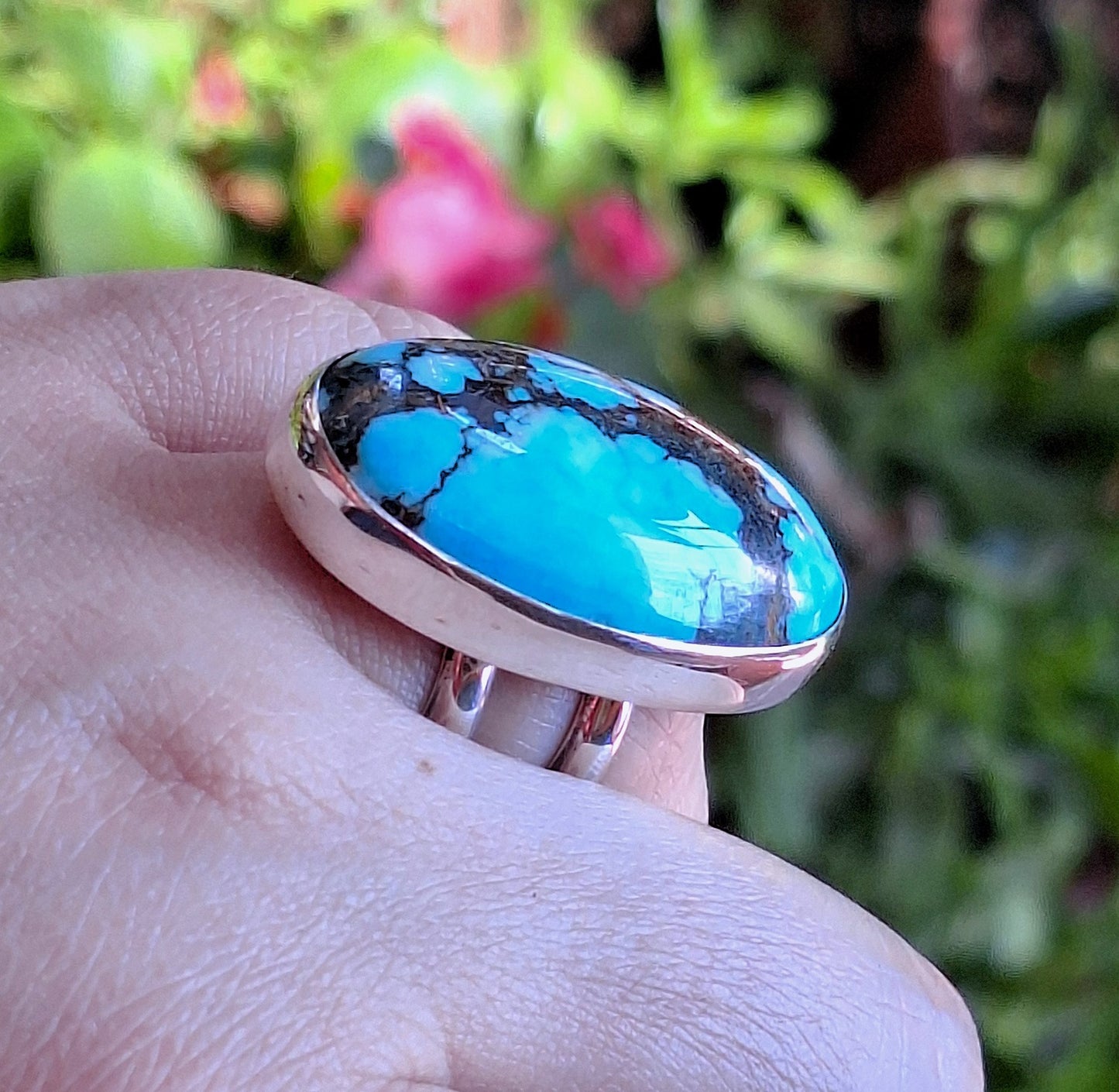Anillo Turquesa maxi doble argolla