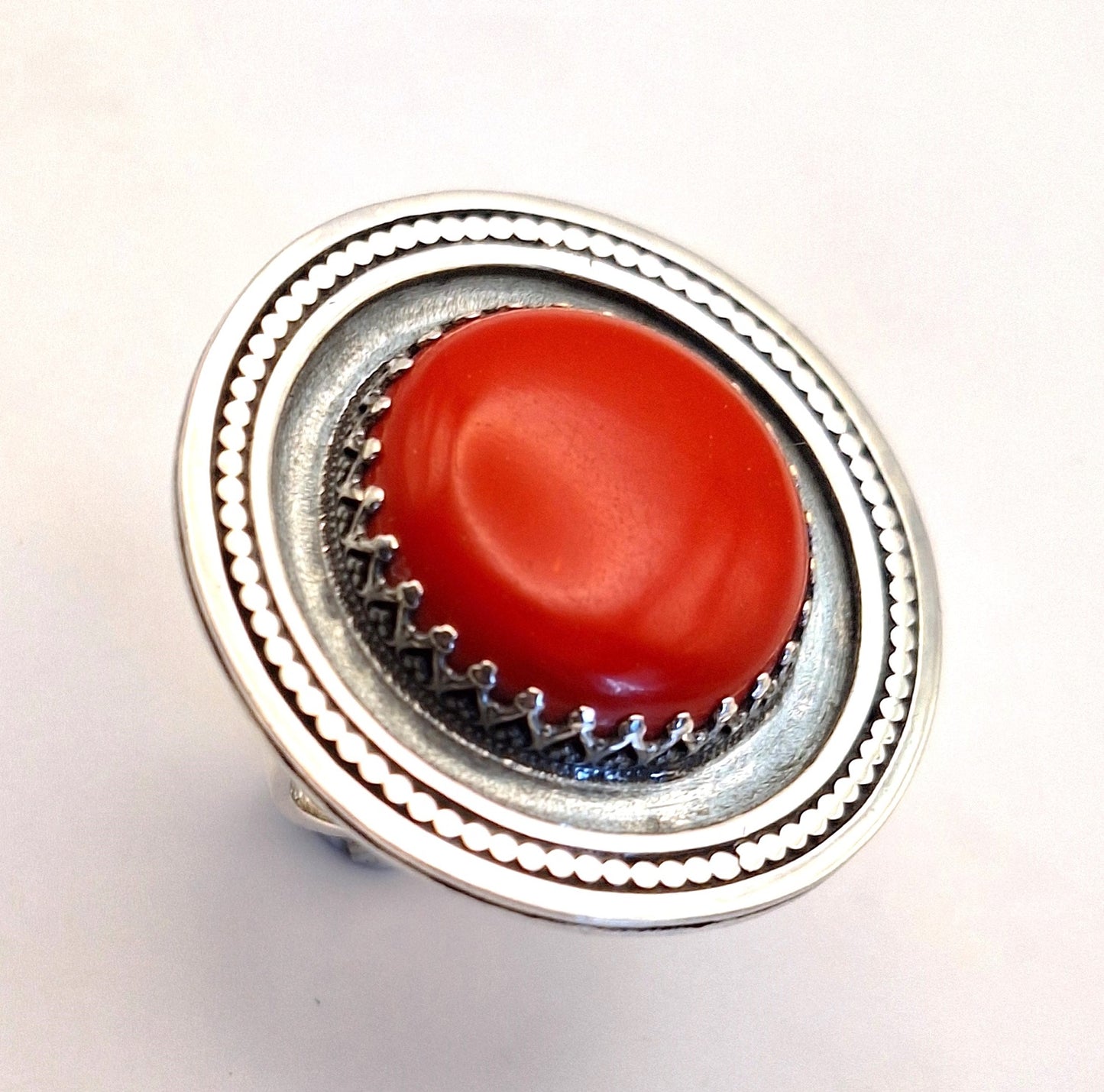 Anillo Coral rojo XL