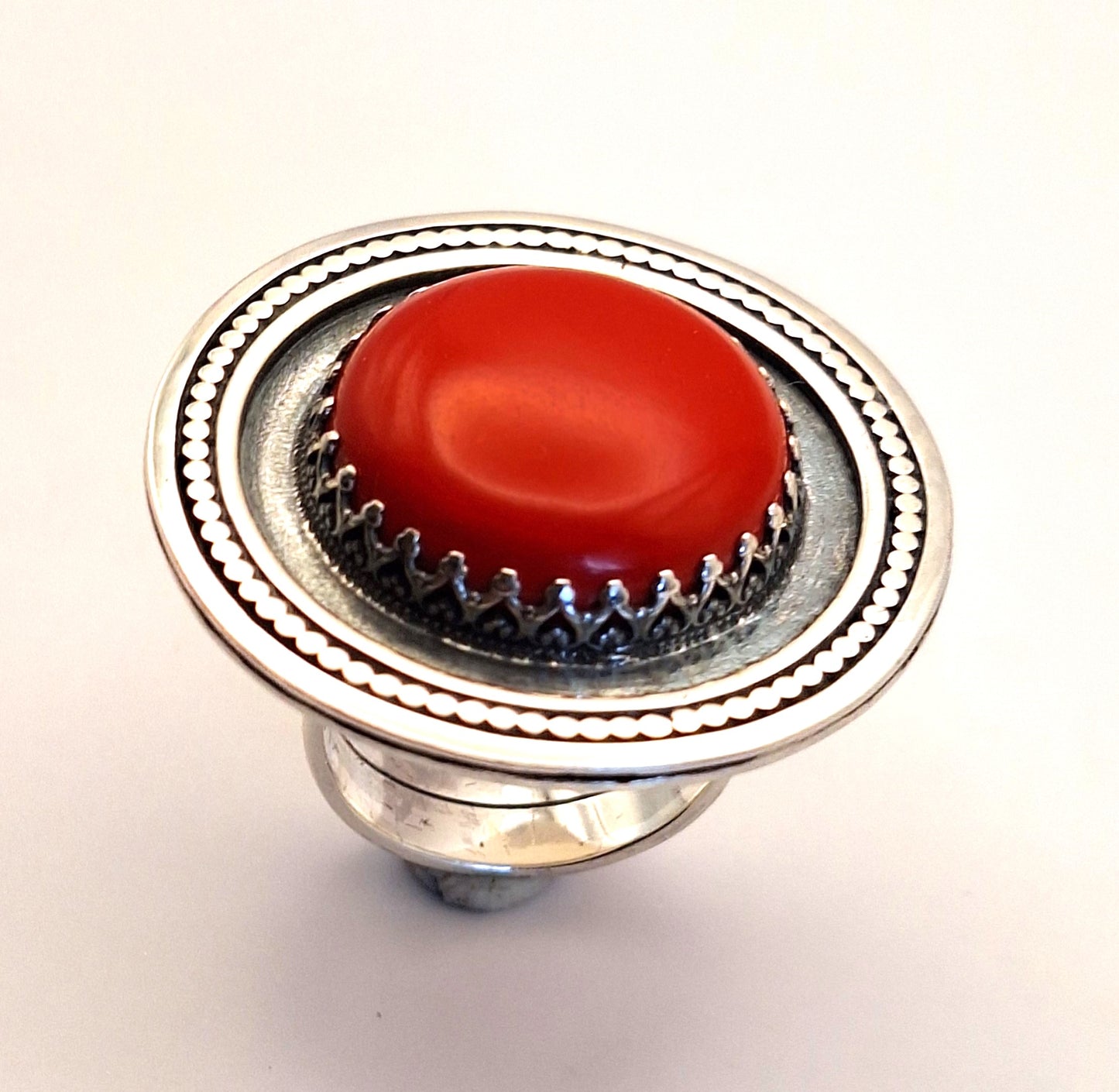 Anillo Coral rojo XL