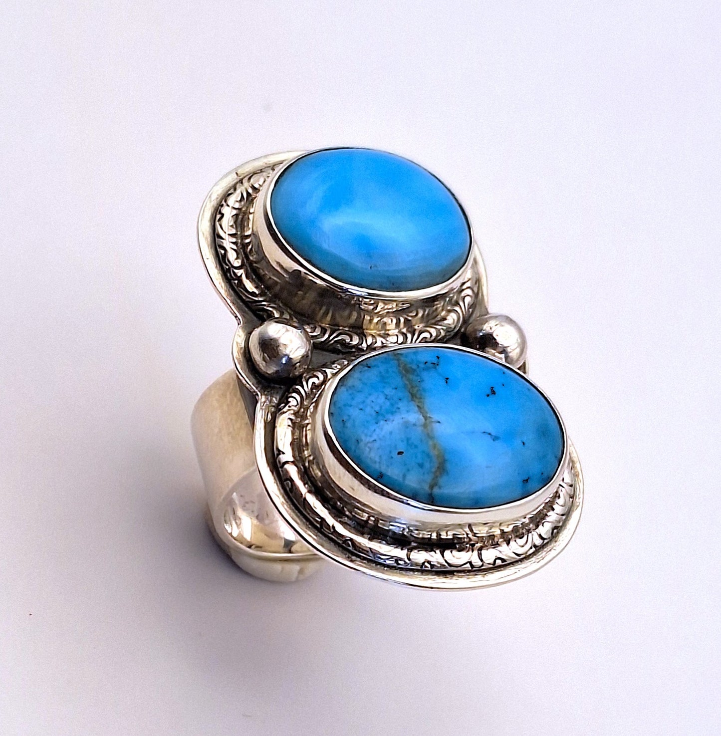 Anillo Turquesa arizona doble XL