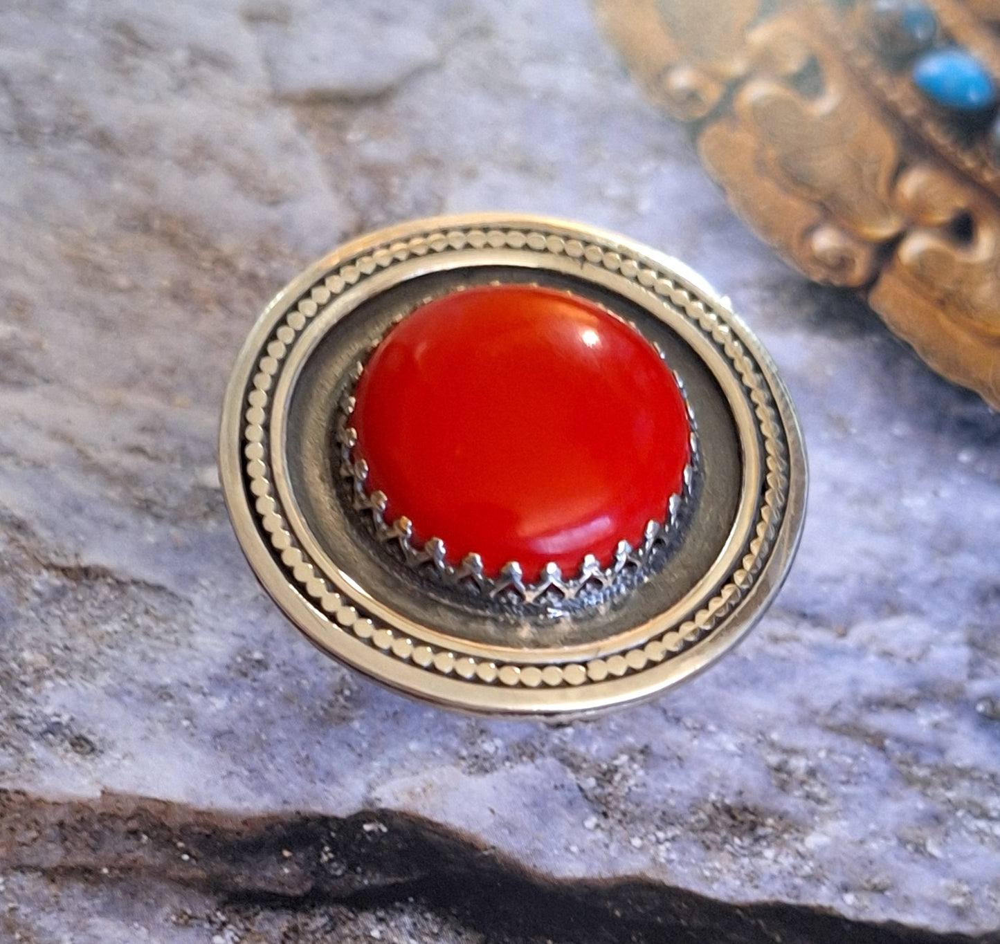 Anillo Coral rojo XL