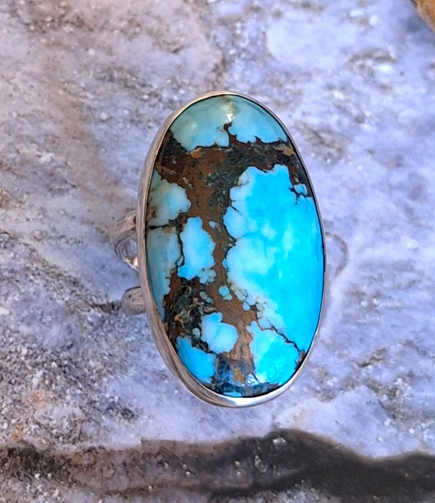 Anillo Turquesa maxi doble argolla