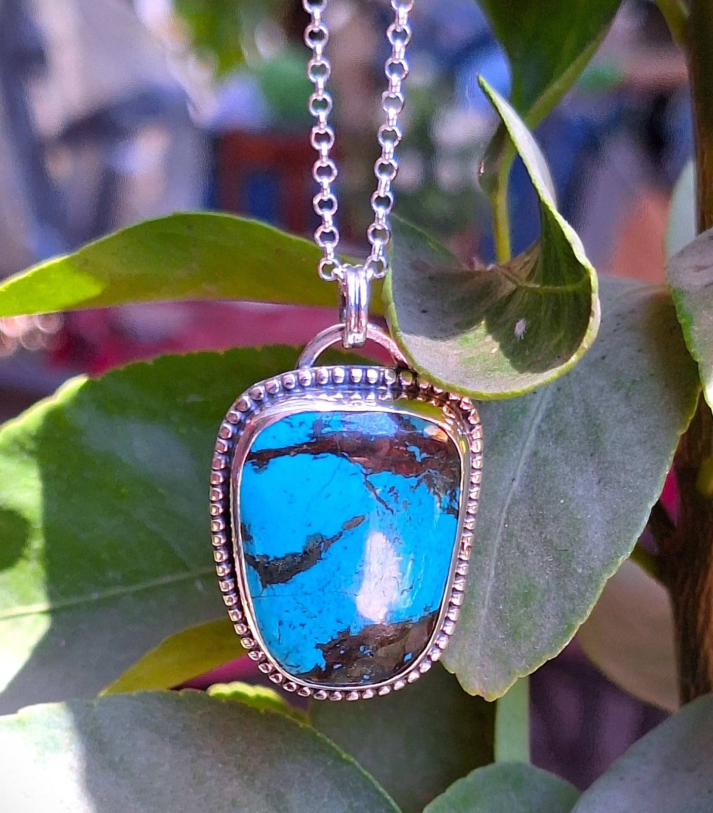 Colgante Turquesa con pelotitas