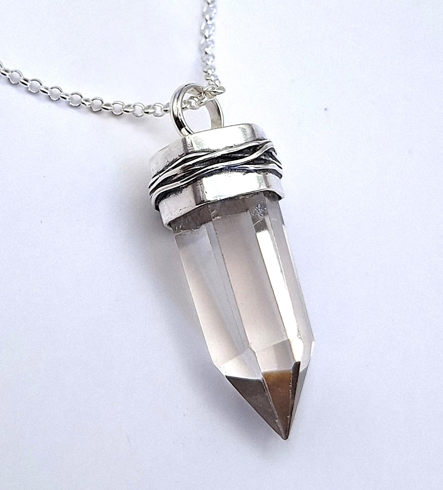 Colgante Punta Cuarzo cristal nido