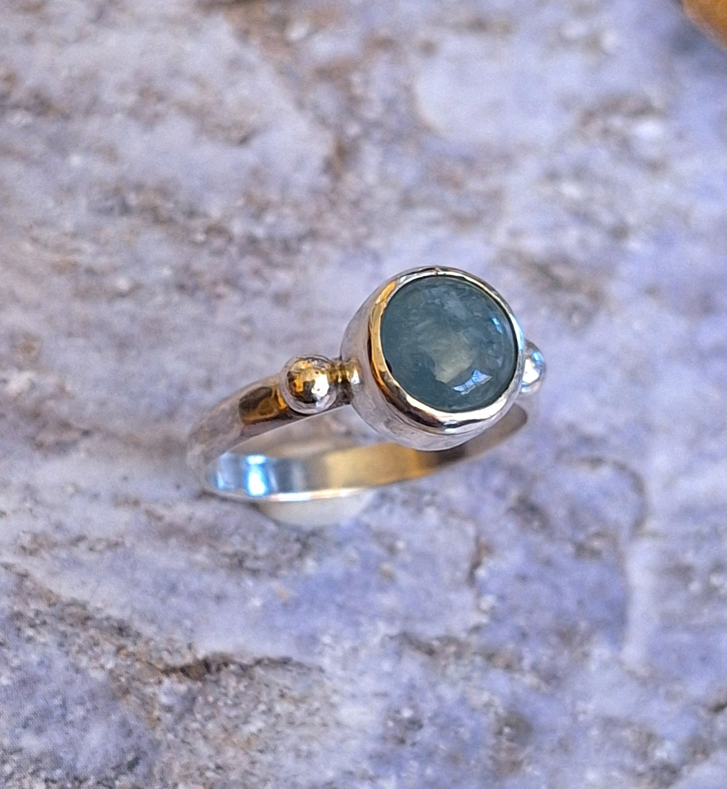 Anillo sortija Aguamarina