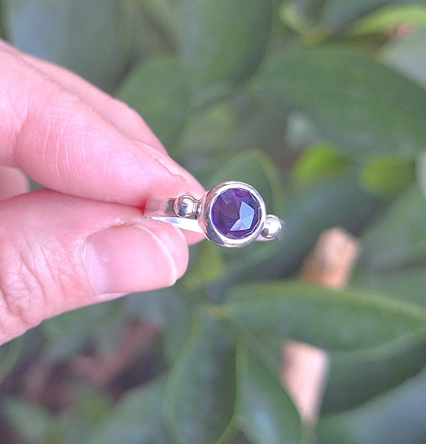 Anillo sortija Amatista