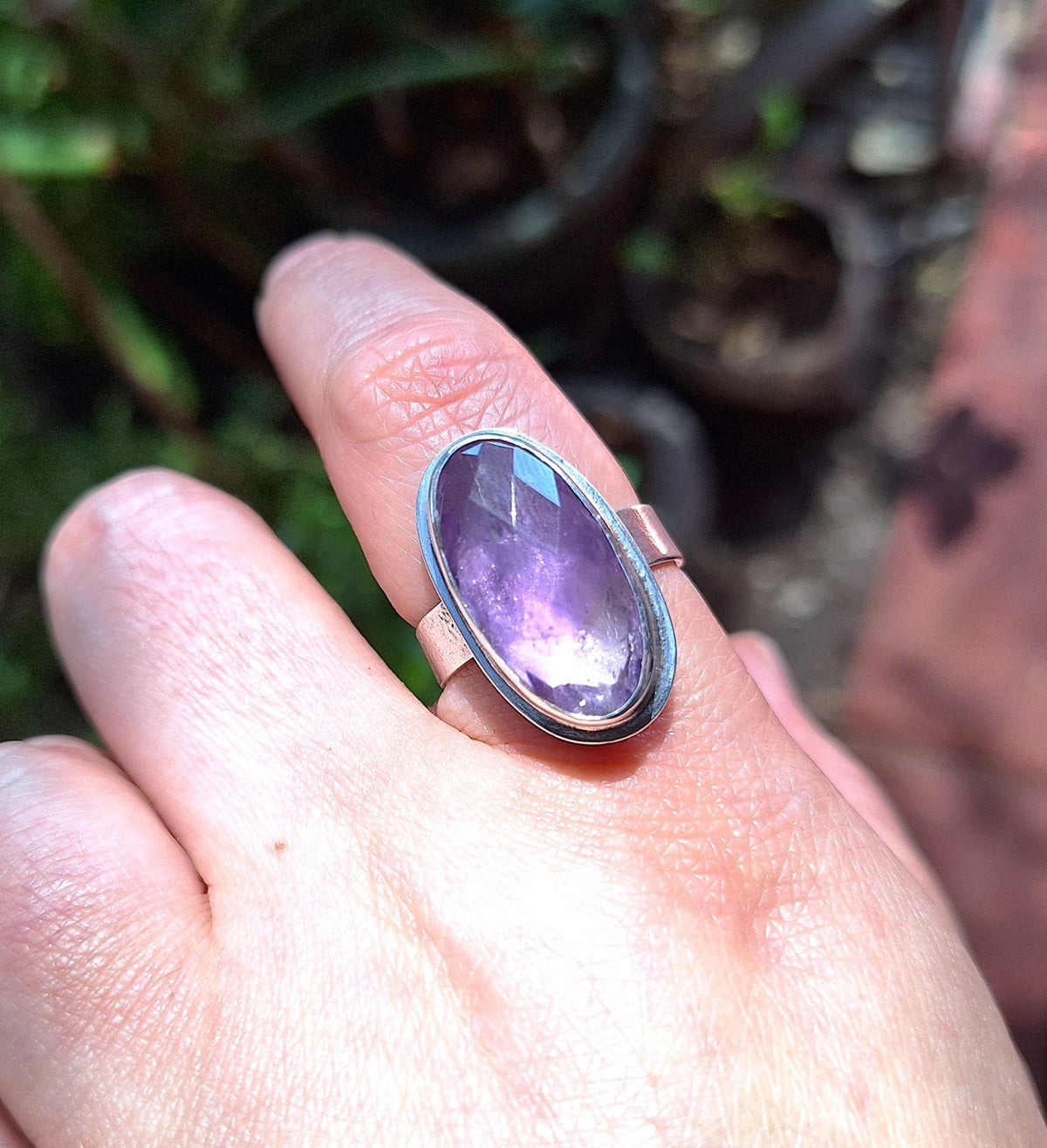 Anillo Amatista borde pequeño