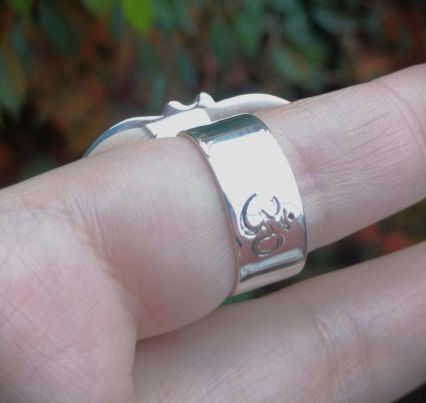 Anillo Amatista facetada y lunas XL