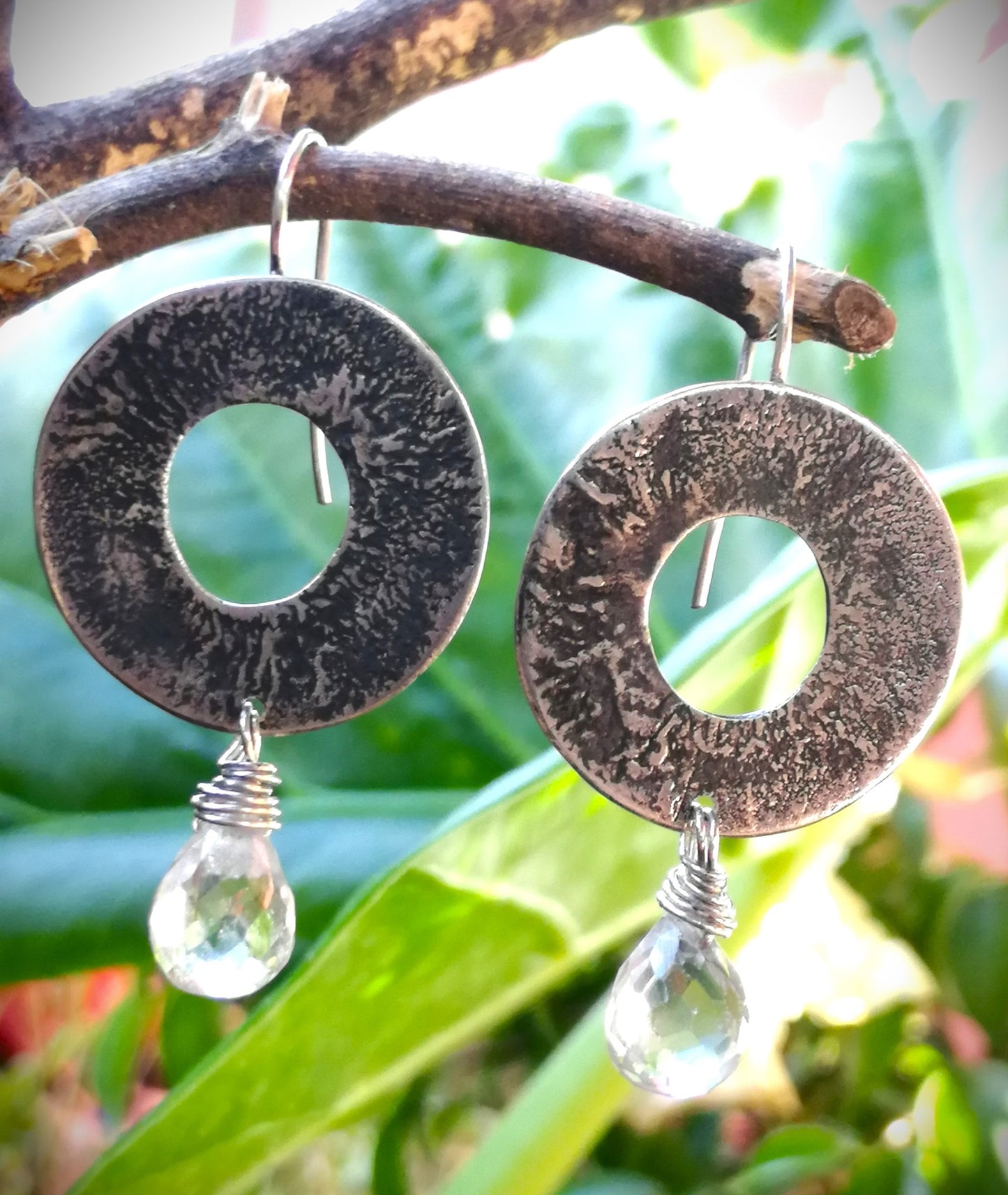 Aros círculos reticulados Cuarzo cristal
