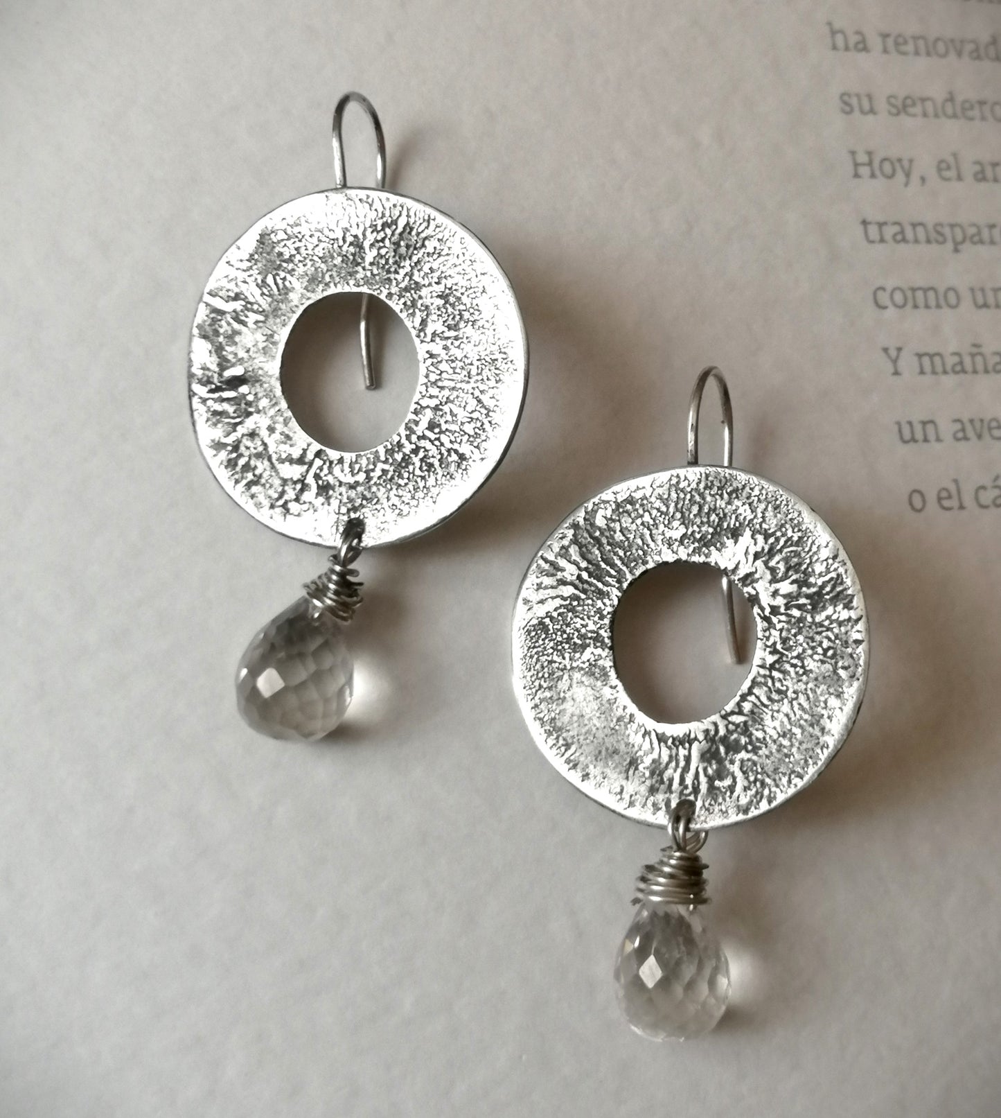 Aros círculos reticulados Cuarzo cristal