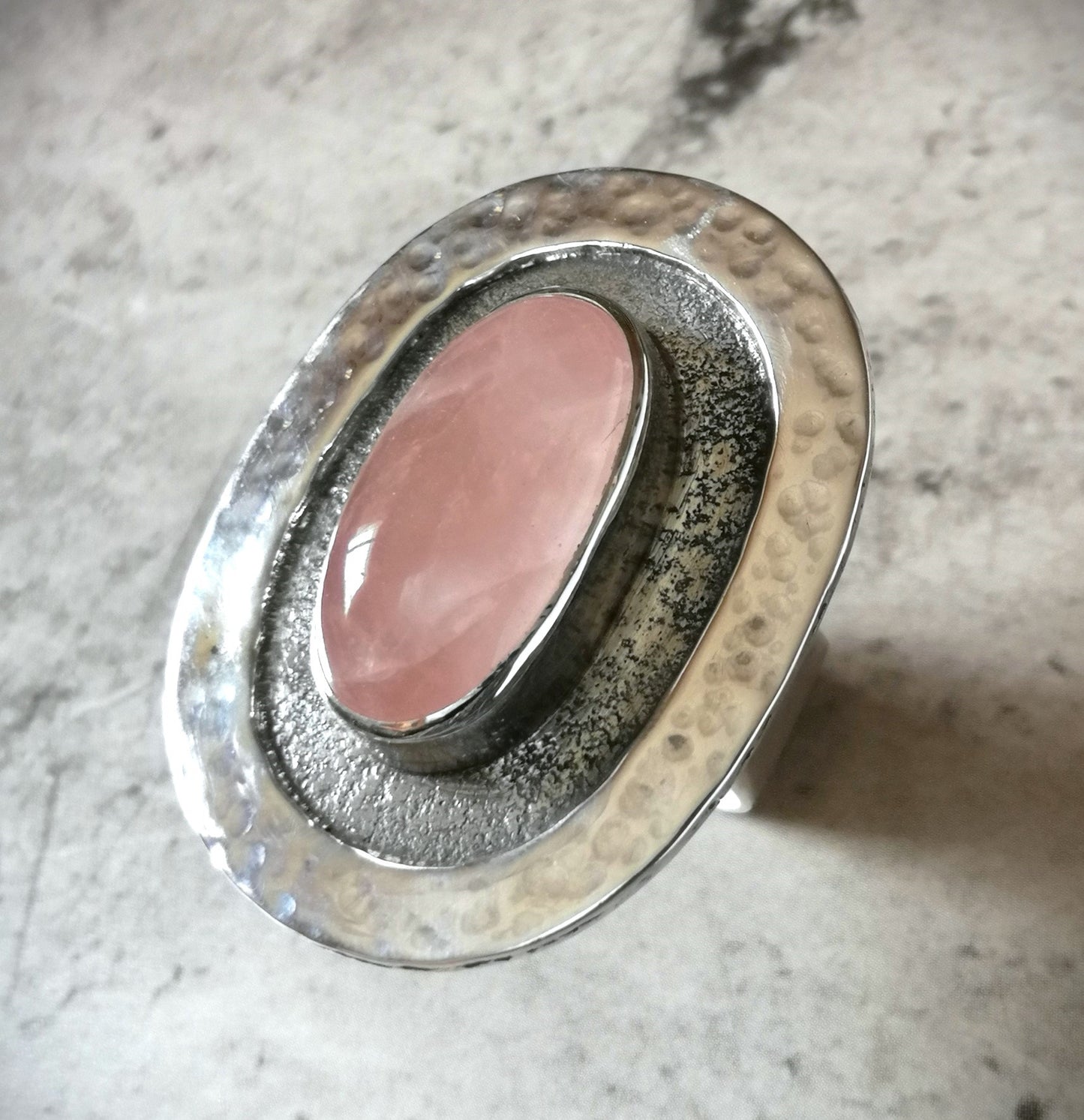 Anillo Cuarzo Rosa XL
