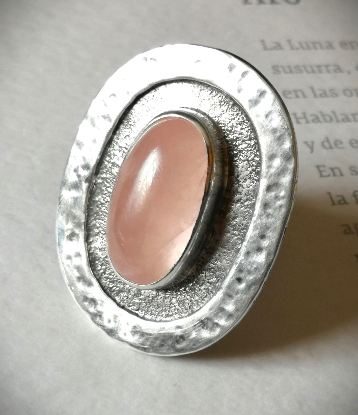 Anillo Cuarzo Rosa XL