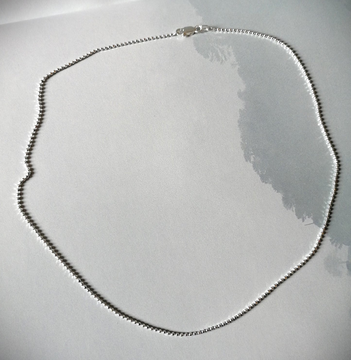 Cadena de plata 925 esferas 45 cms