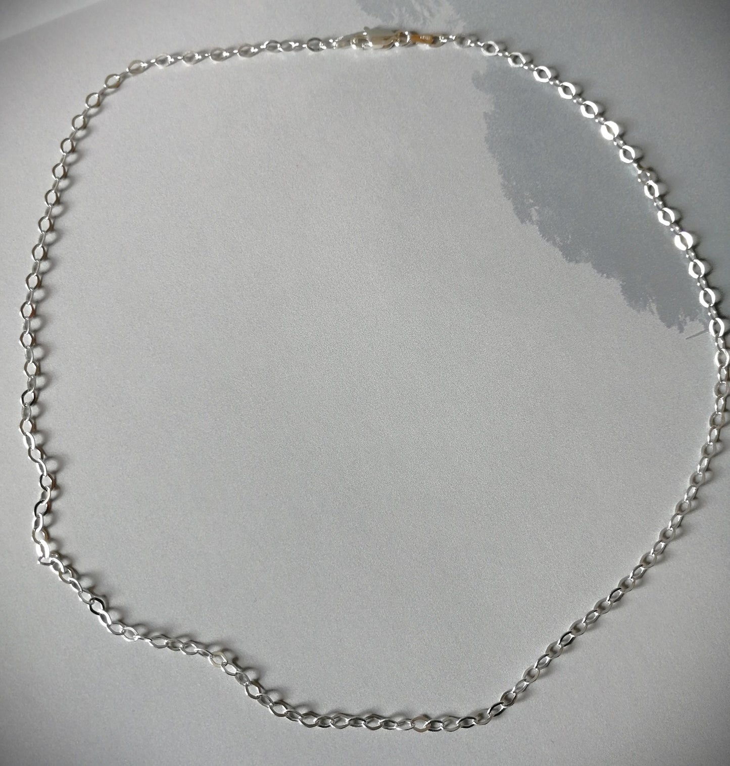 Cadena de plata 925 eslabón ovalado 45 cms