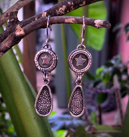 Aros estrellas y gotas con diseño