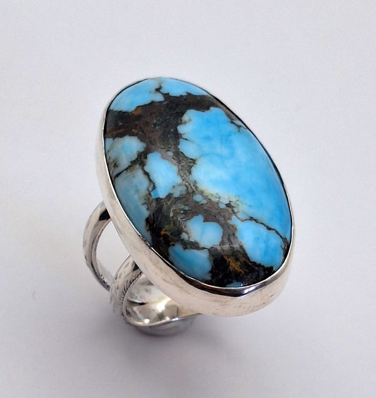 Anillo Turquesa maxi doble argolla