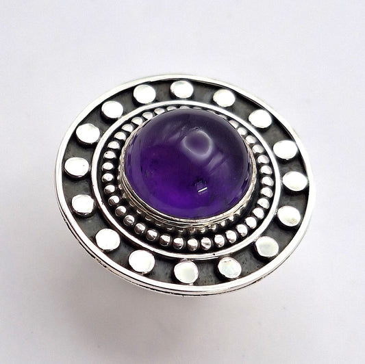 Anillo Amatista pelotitas XL