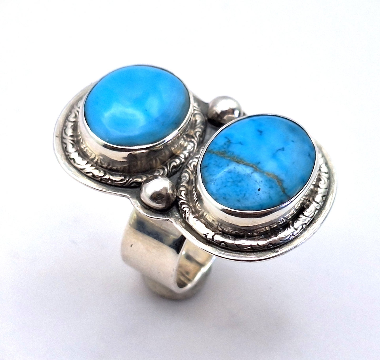 Anillo Turquesa arizona doble XL