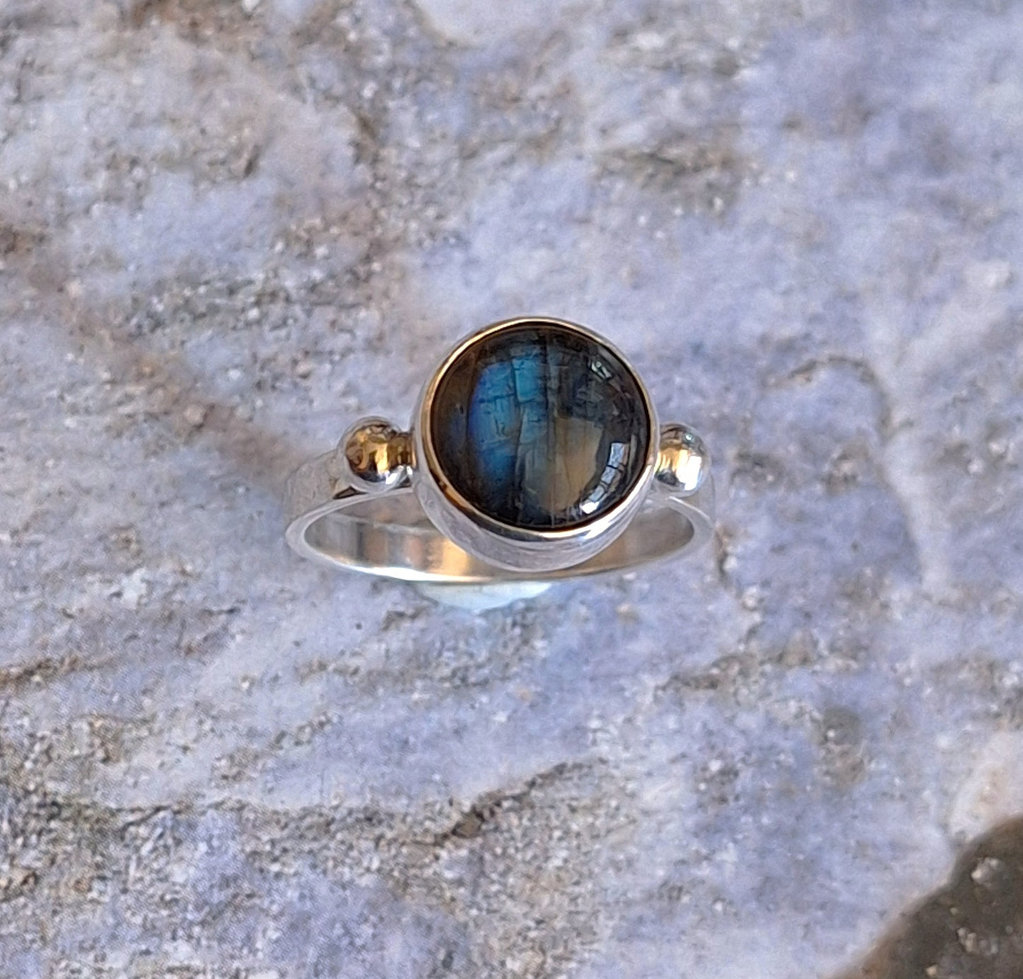 Anillo sortija Labradorita