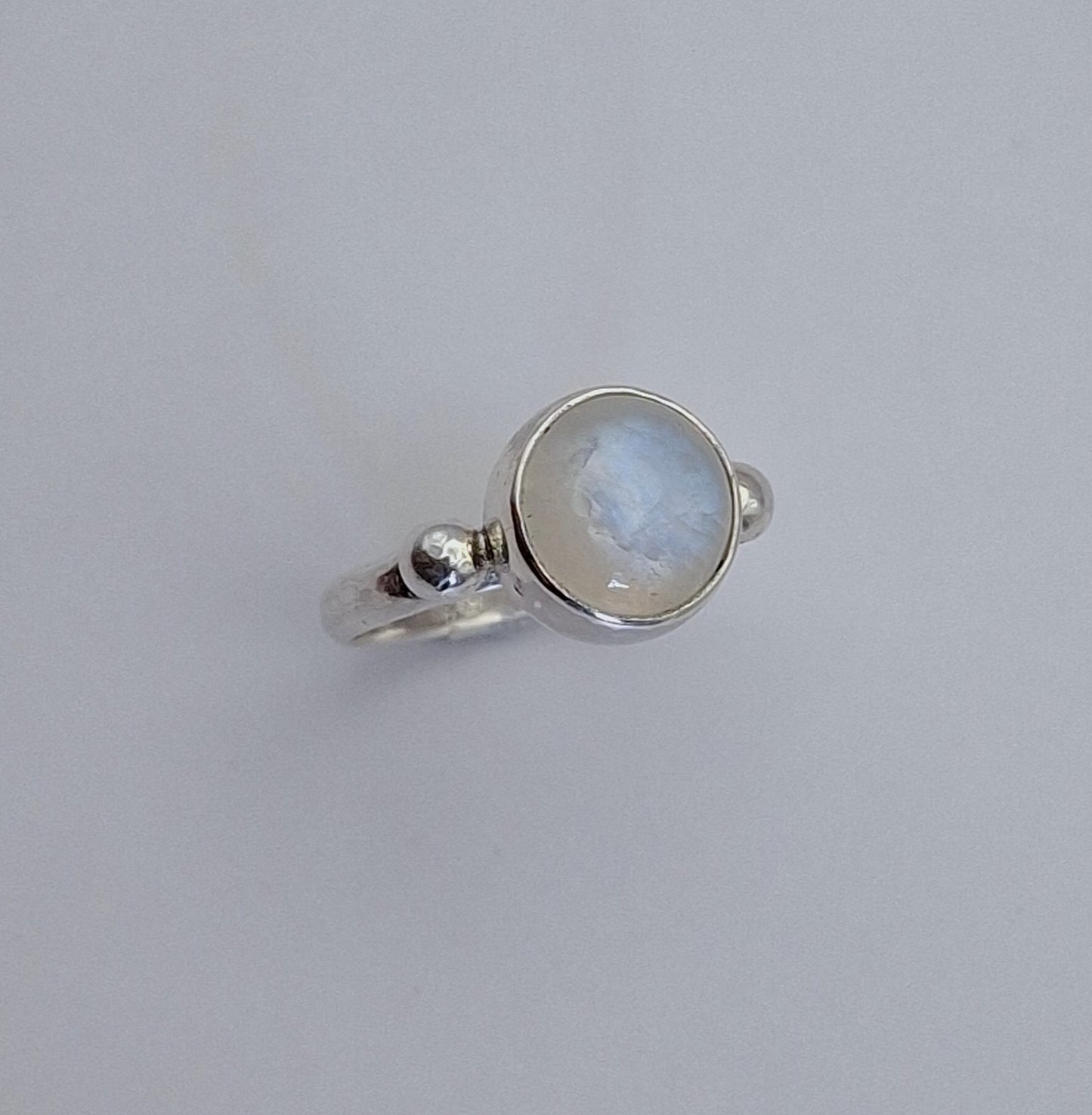 Anillo sortija Piedra luna arcoiris
