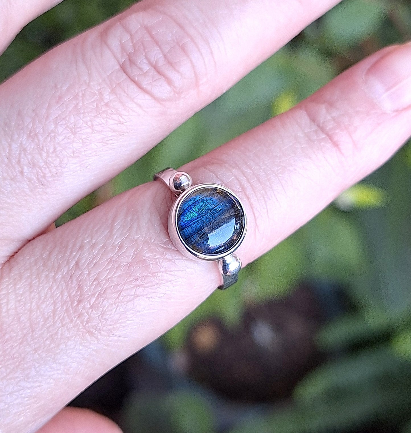Anillo sortija Labradorita