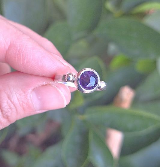 Anillo sortija Amatista