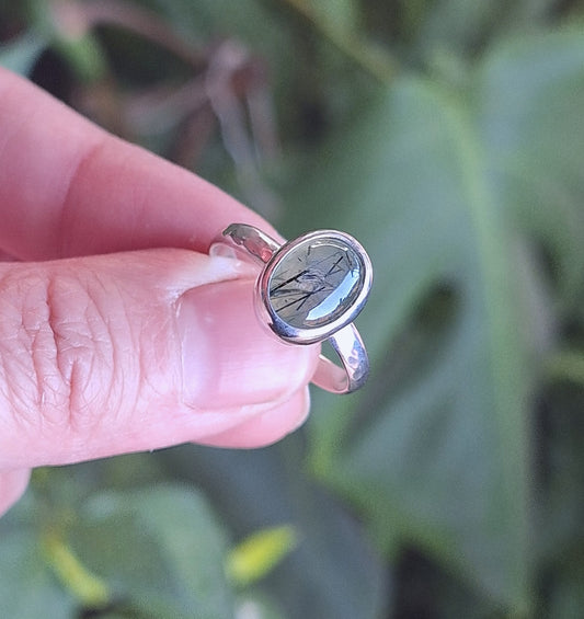 Anillo sortija Prehnita