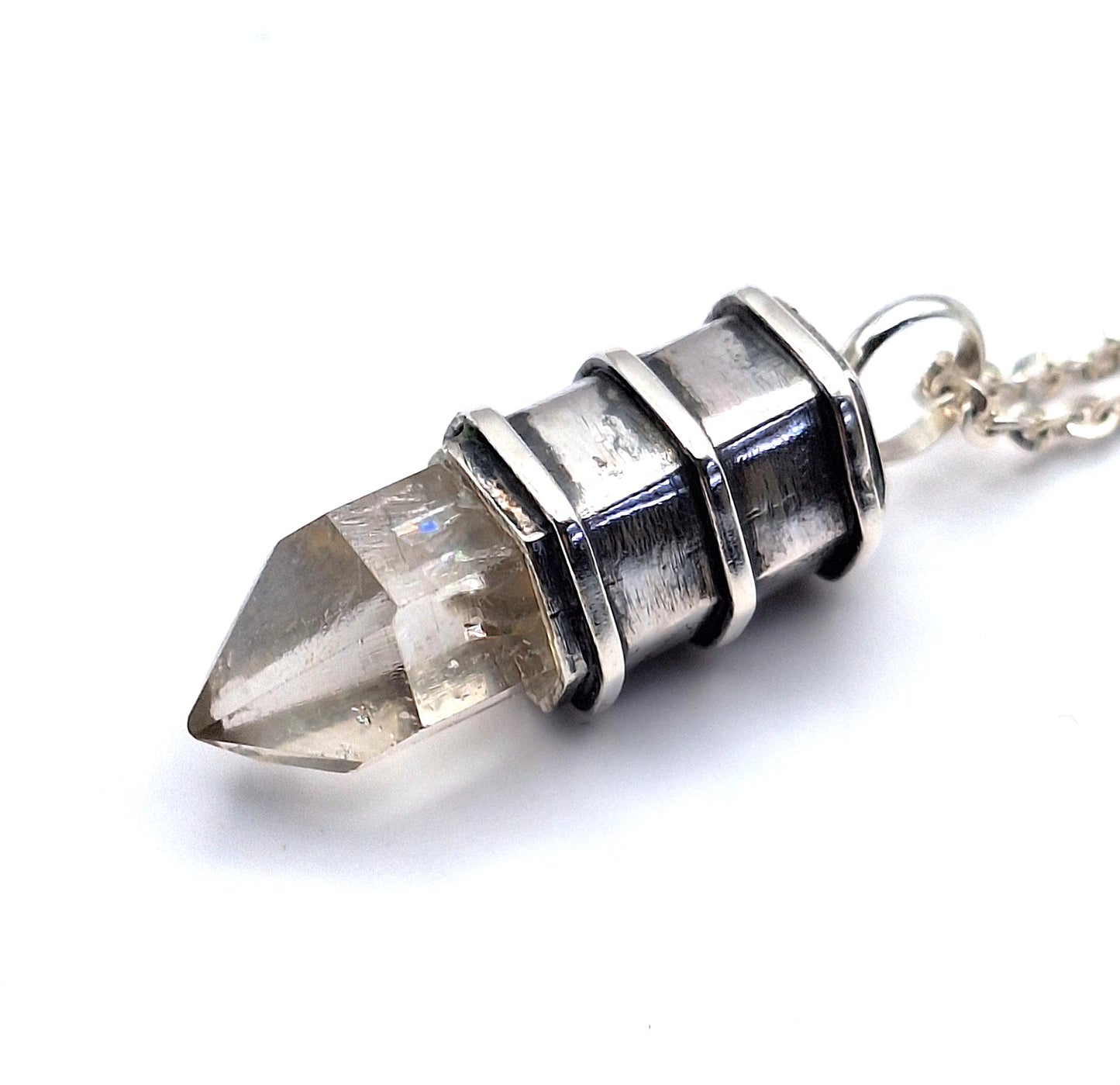 Colgante Punta Cuarzo cristal rústico
