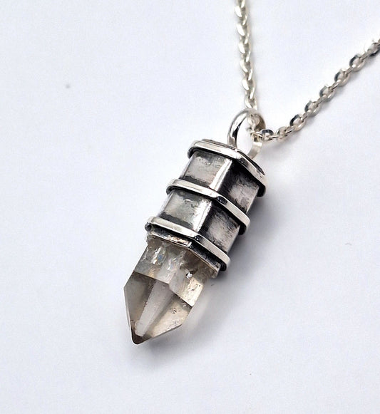 Colgante Punta Cuarzo cristal rústico