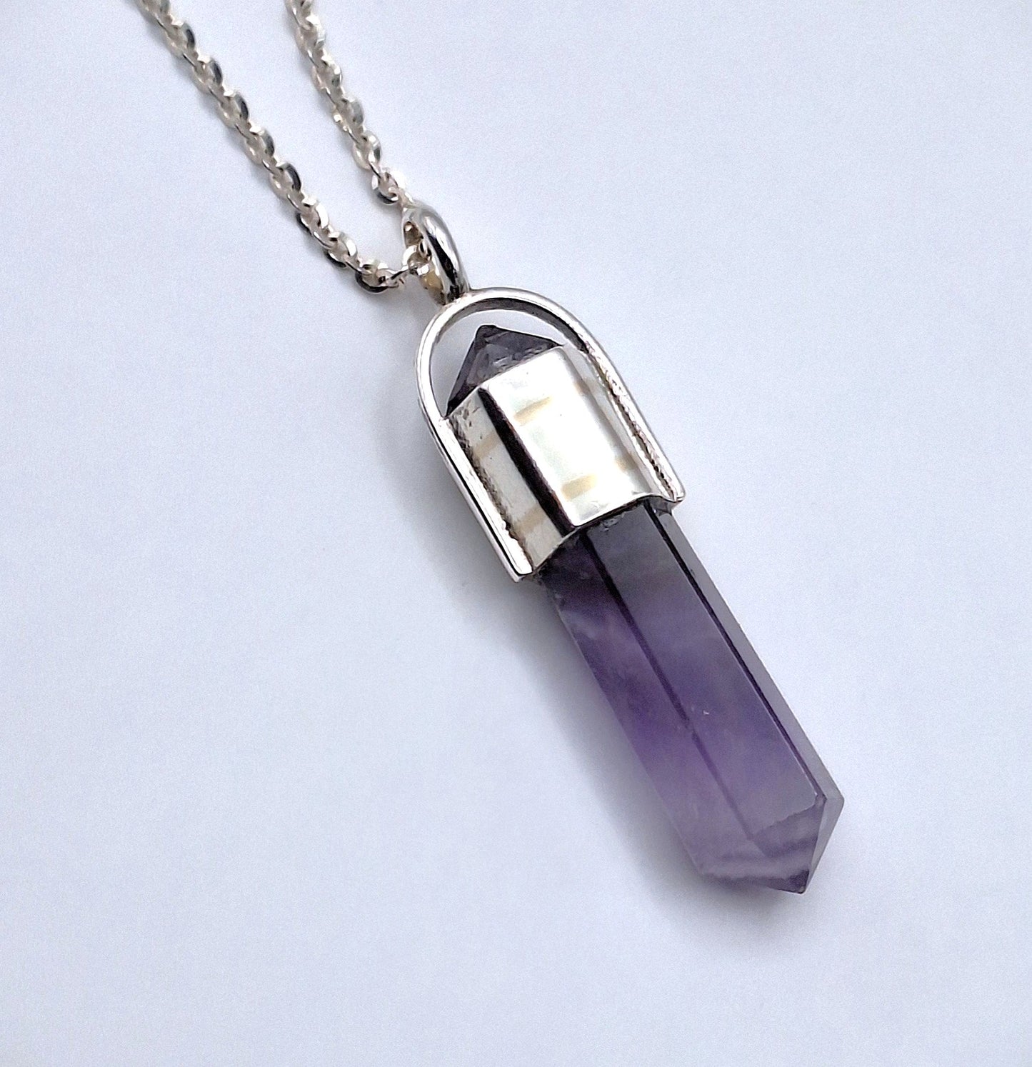 Colgante punta Amatista doble punta