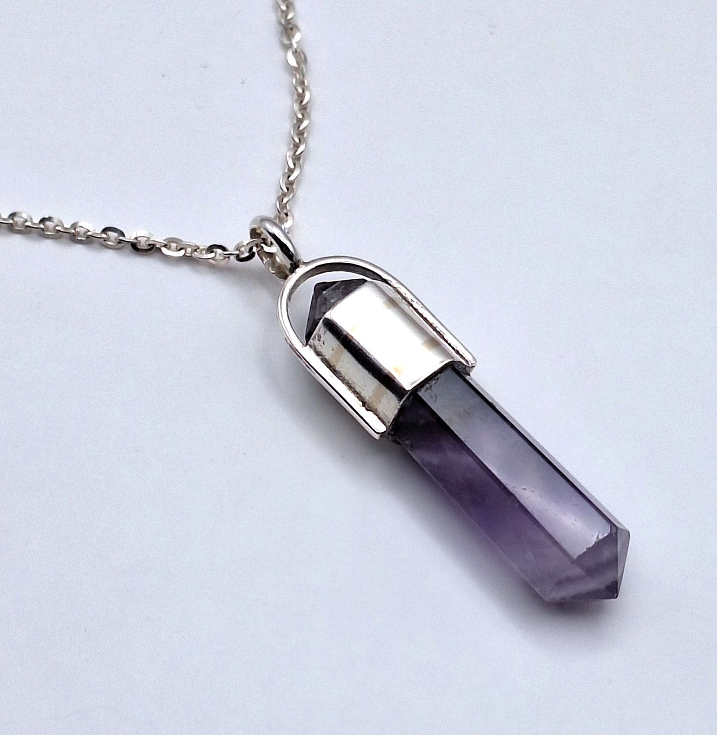 Colgante punta Amatista doble punta