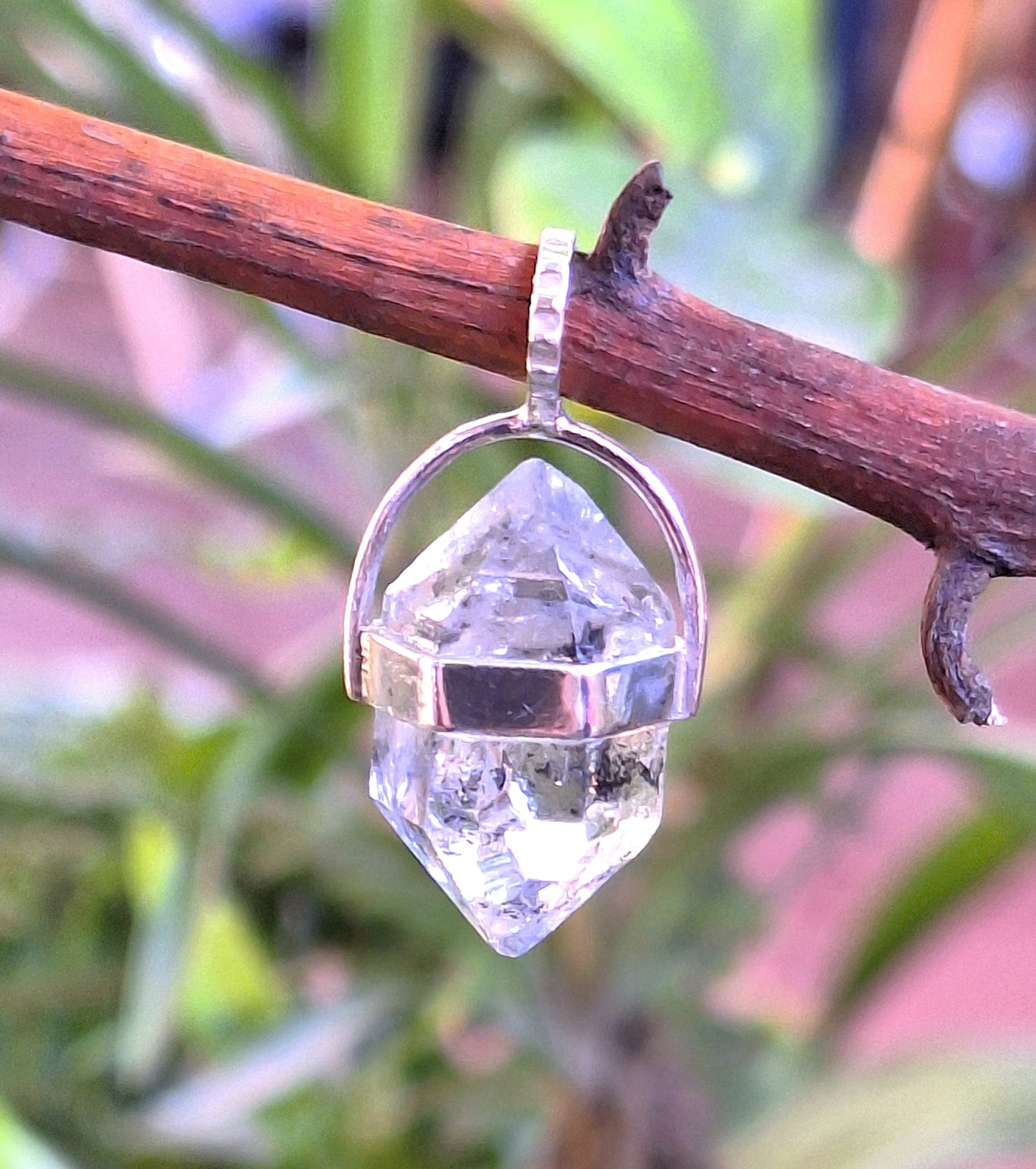 Colgante punta Cuarzo Herkimer