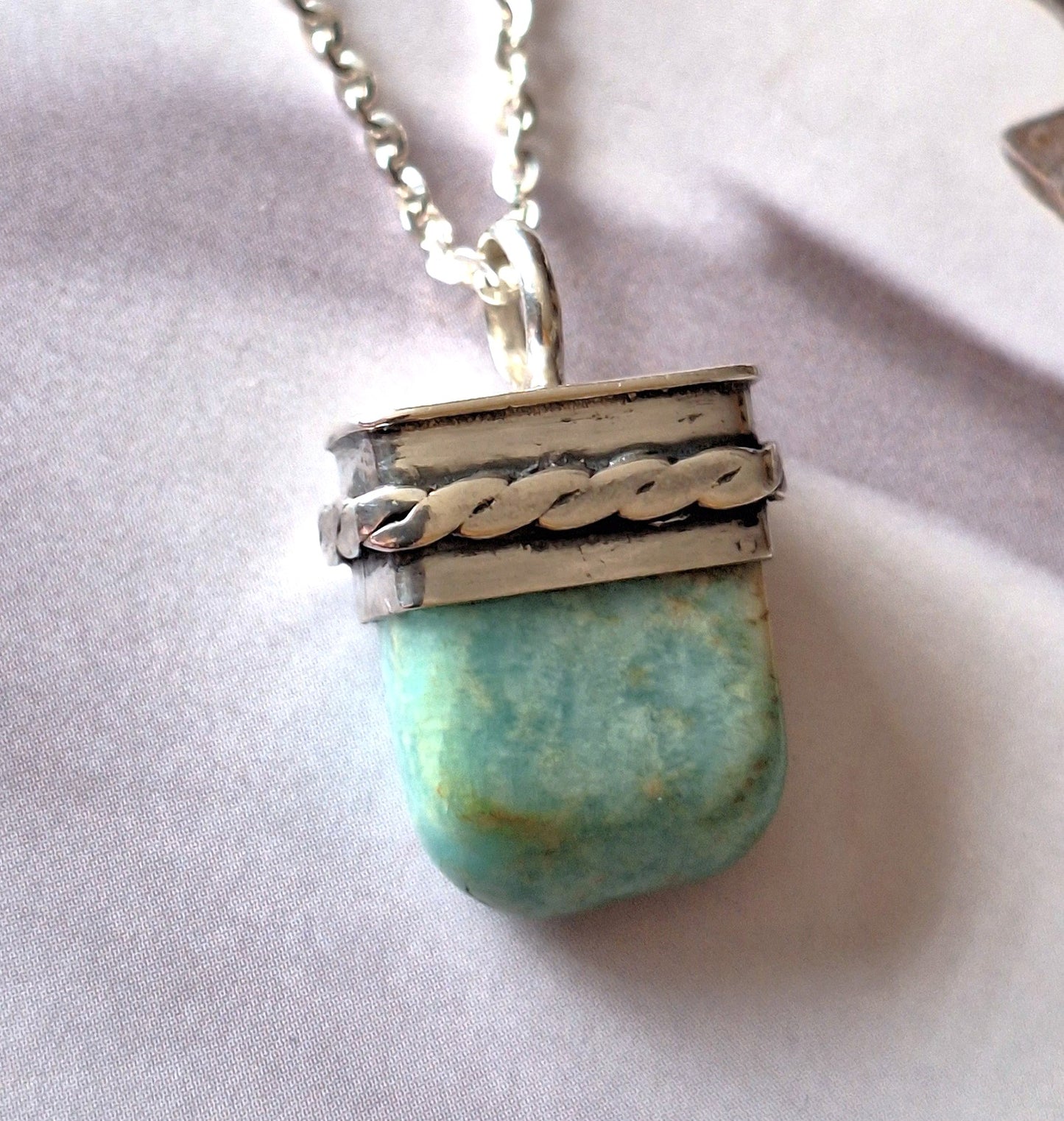 Colgante Amazonita amuleto trenza