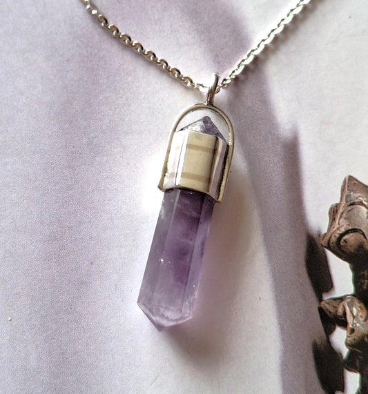 Colgante punta Amatista doble punta