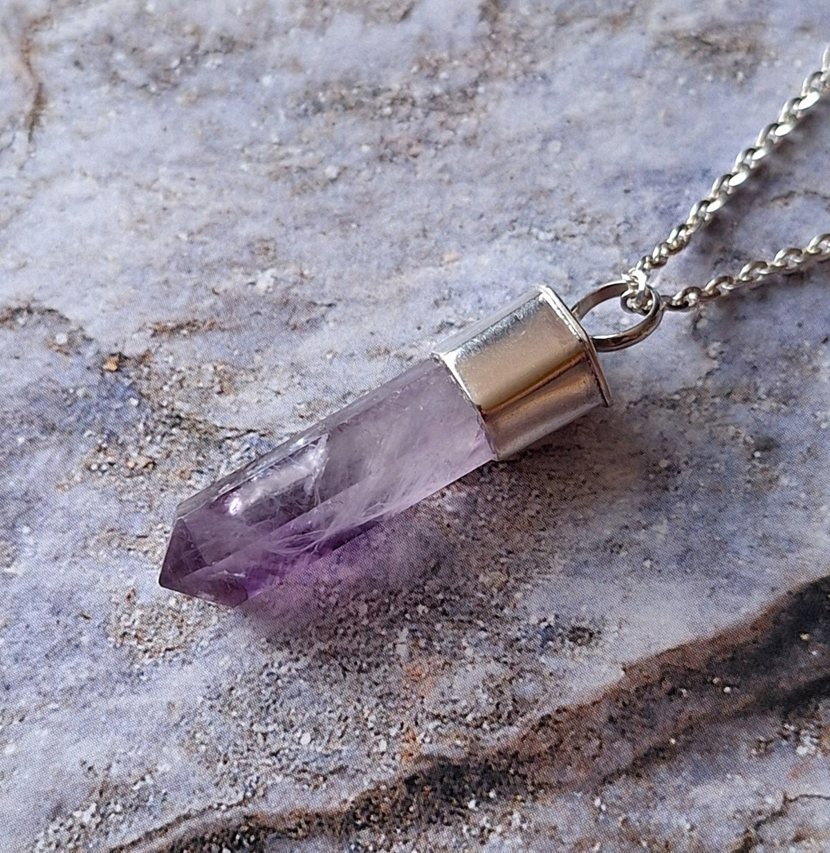 Colgante punta de Amatista simple