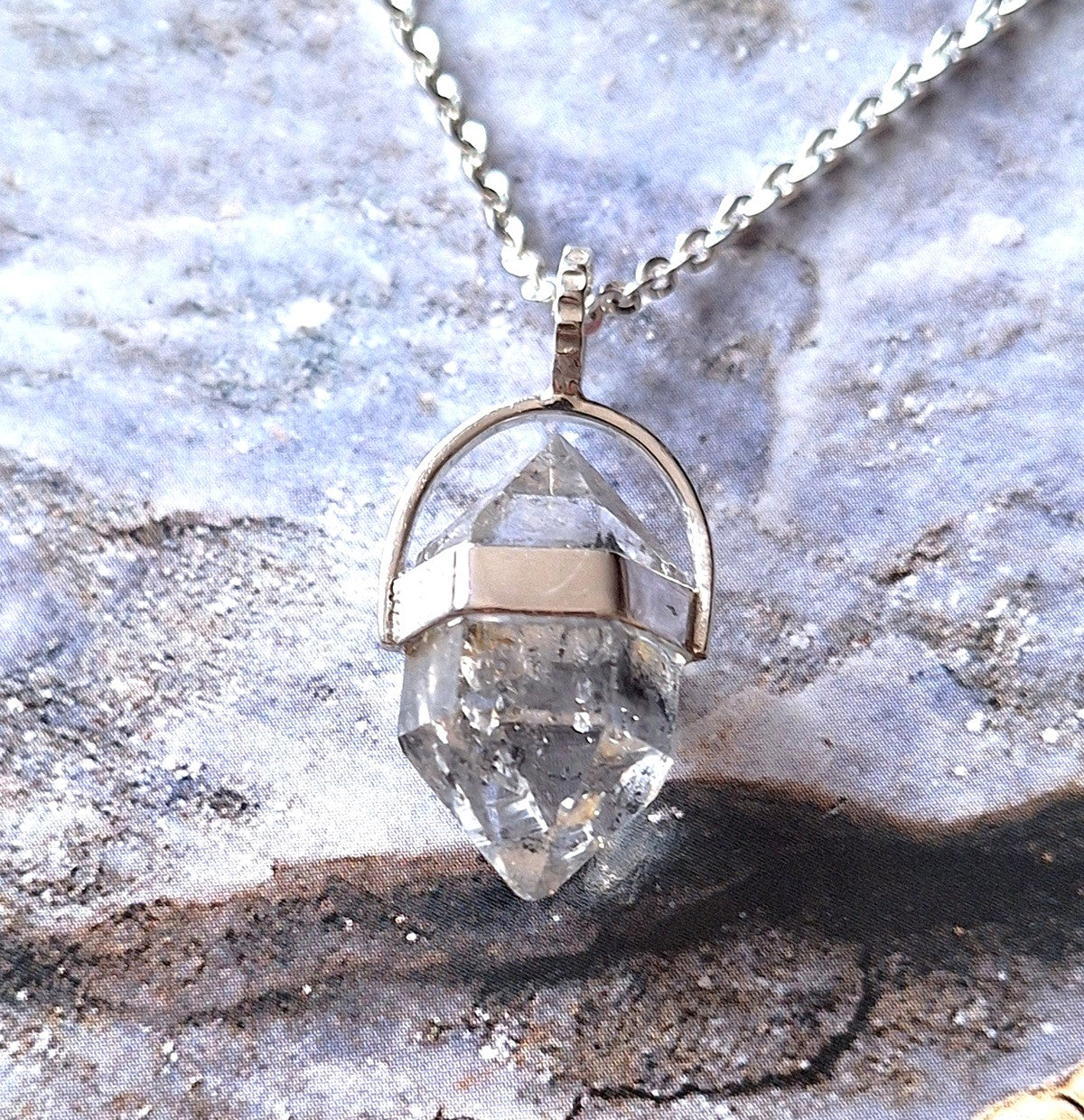 Colgante punta Cuarzo Herkimer