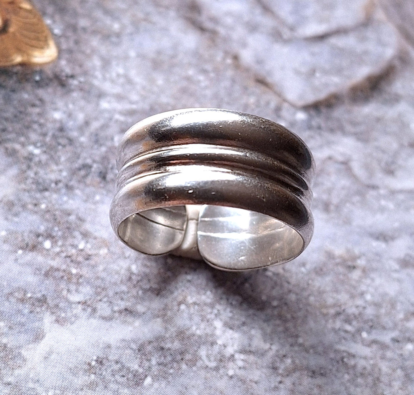 Anillo triple argolla ancho