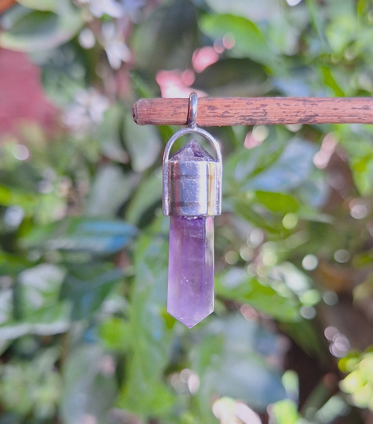 Colgante punta Amatista doble punta