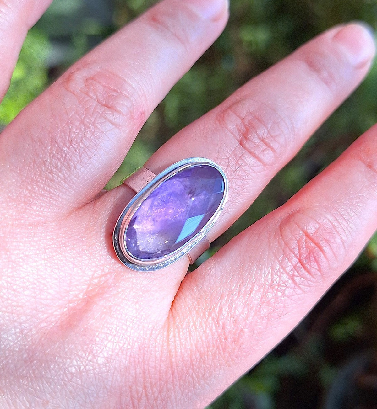 Anillo Amatista borde pequeño