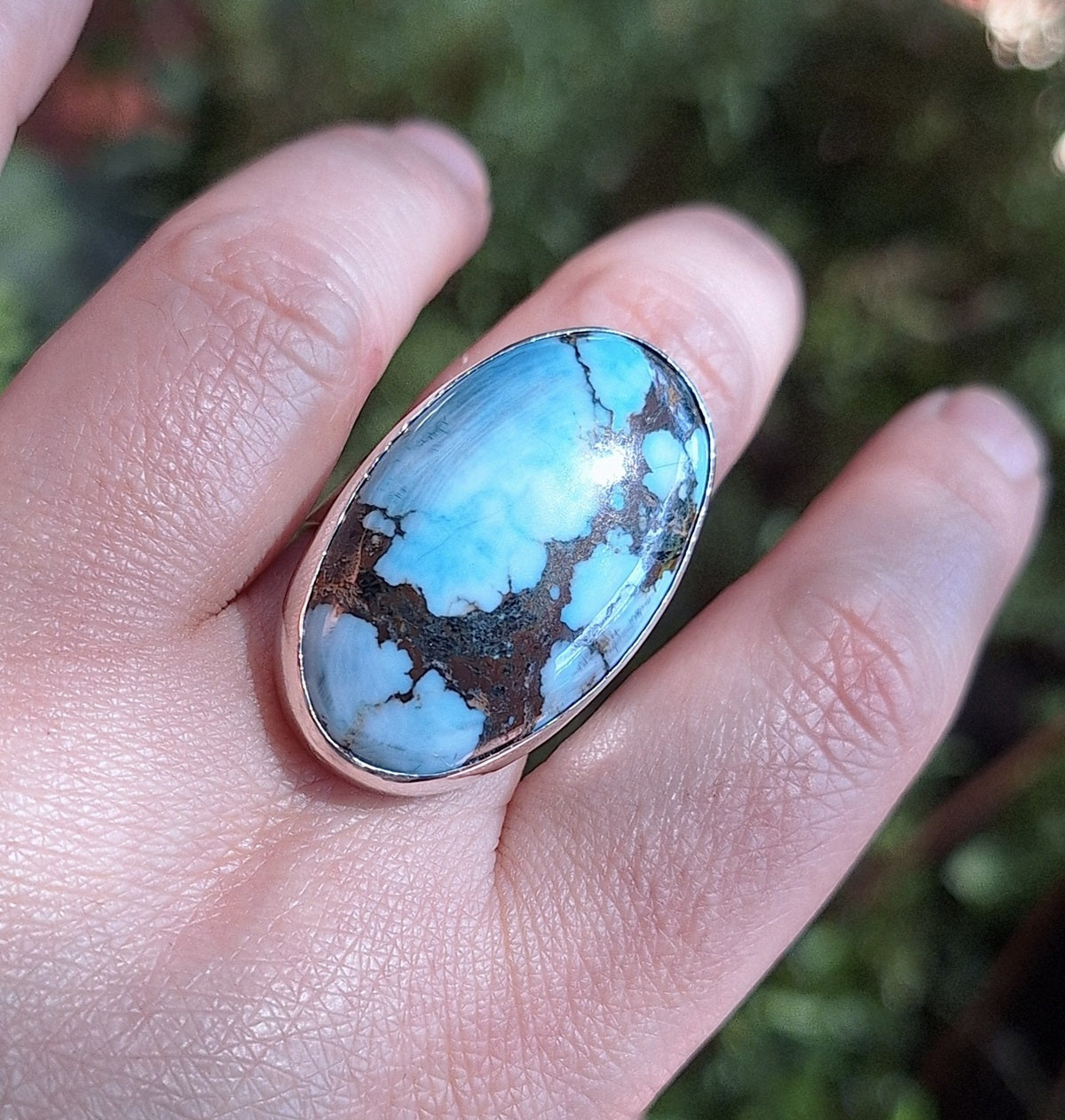 Anillo Turquesa Magnesita oval