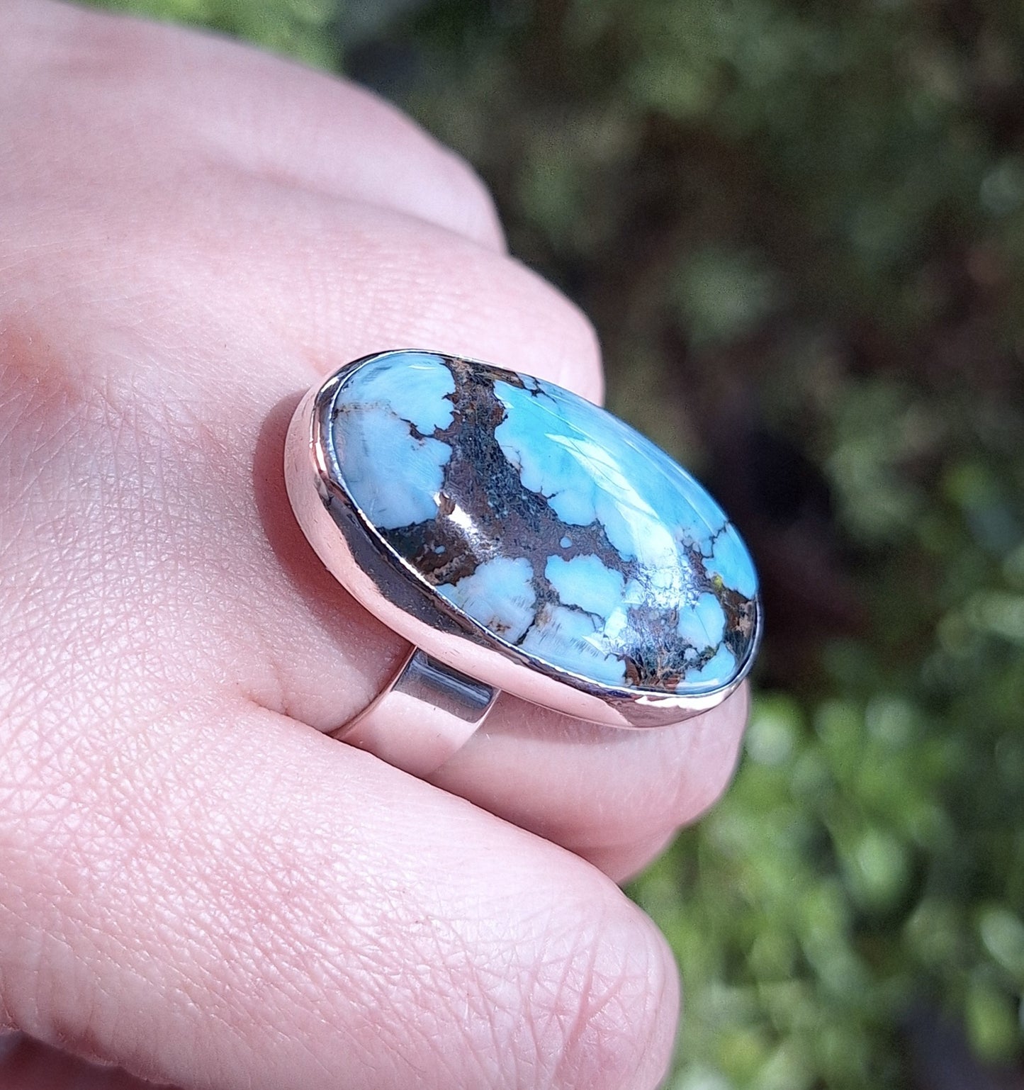 Anillo Turquesa Magnesita oval