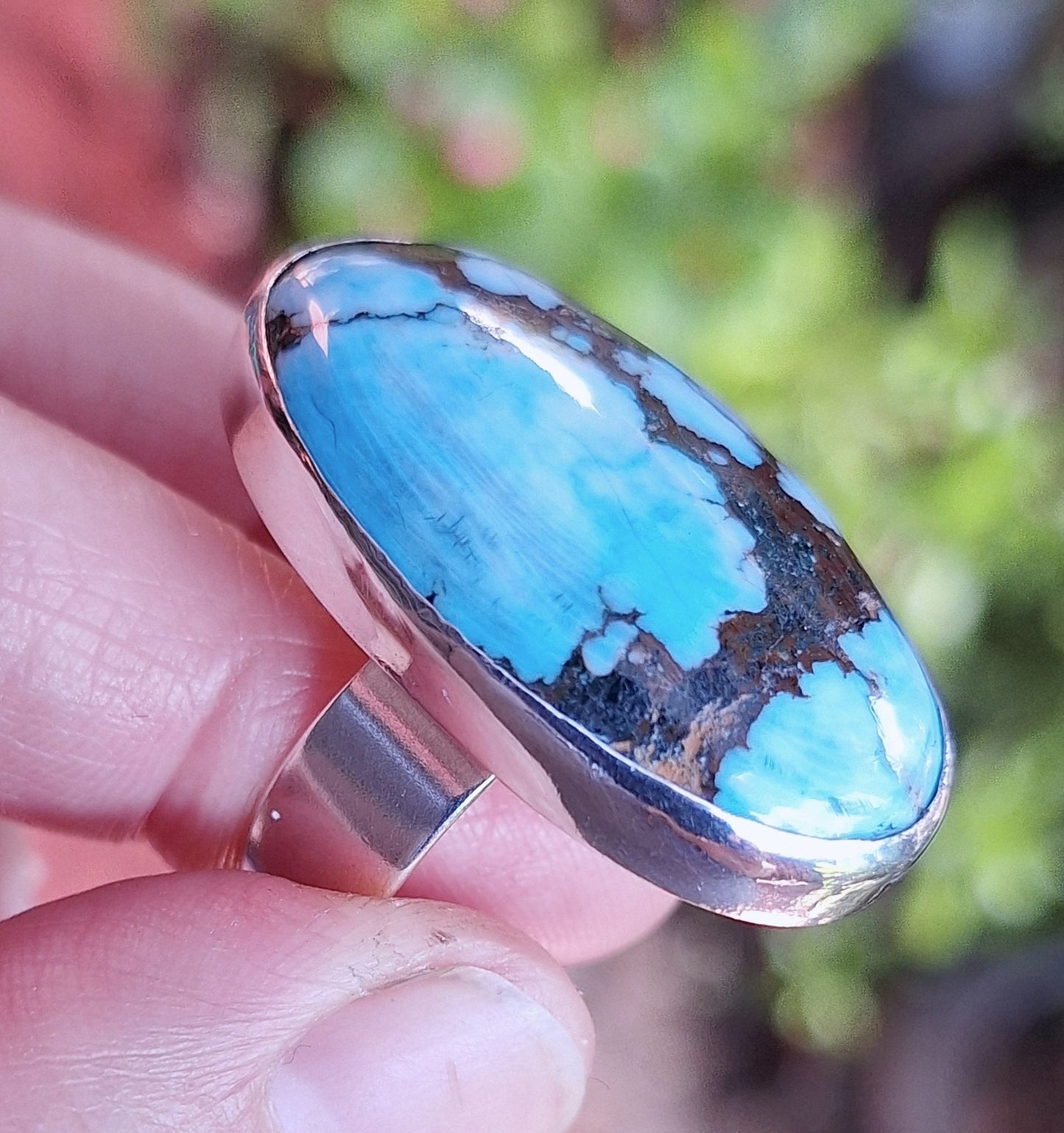 Anillo Turquesa Magnesita oval