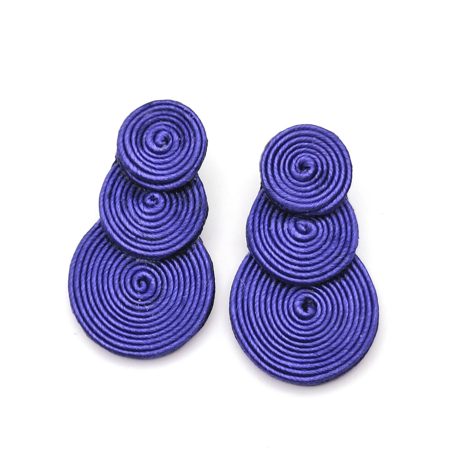 Aros Soutache círculos Violeta