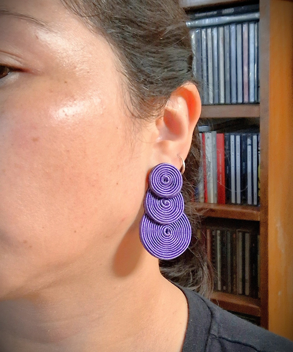 Aros Soutache círculos Violeta