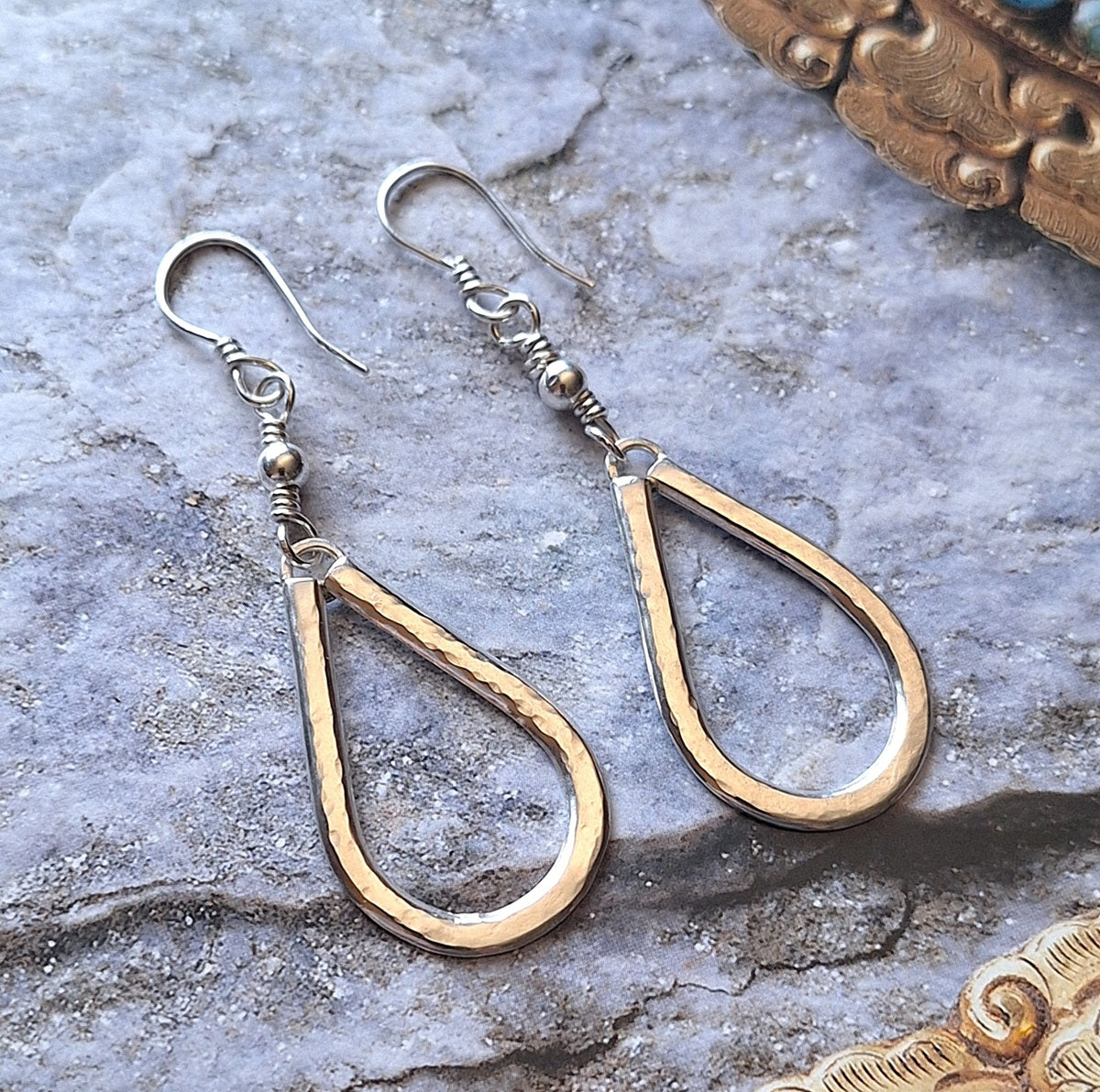 Aros gotas colgantes largos