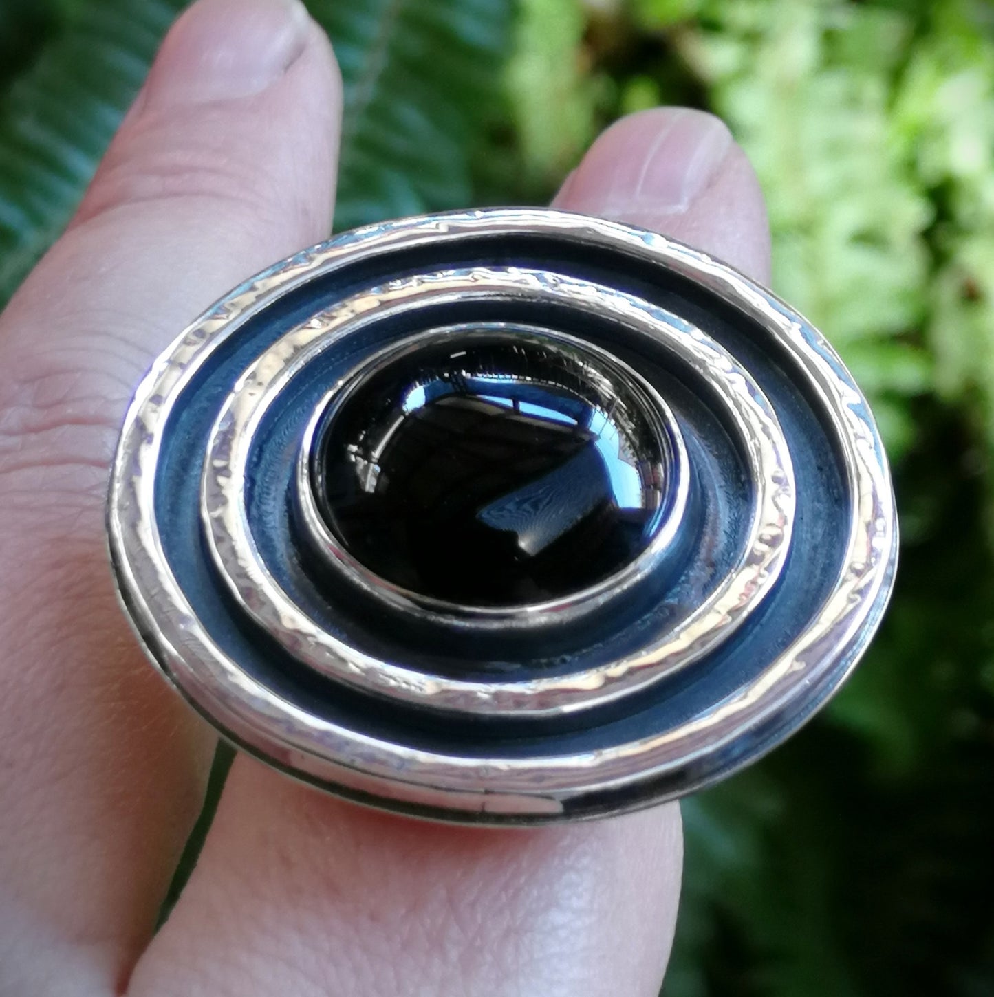 Anillo Ónix negro XL