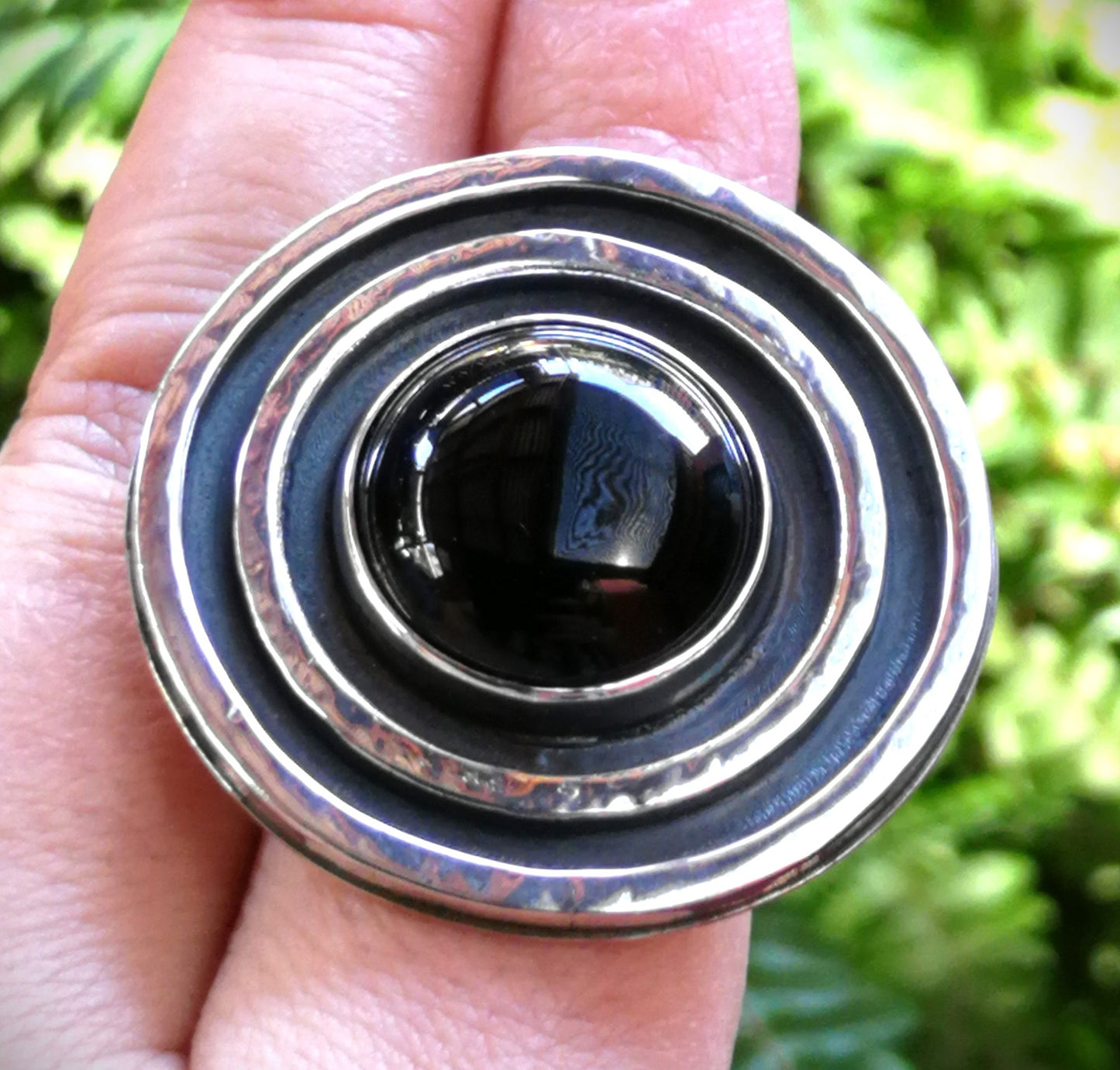 Anillo Ónix negro XL