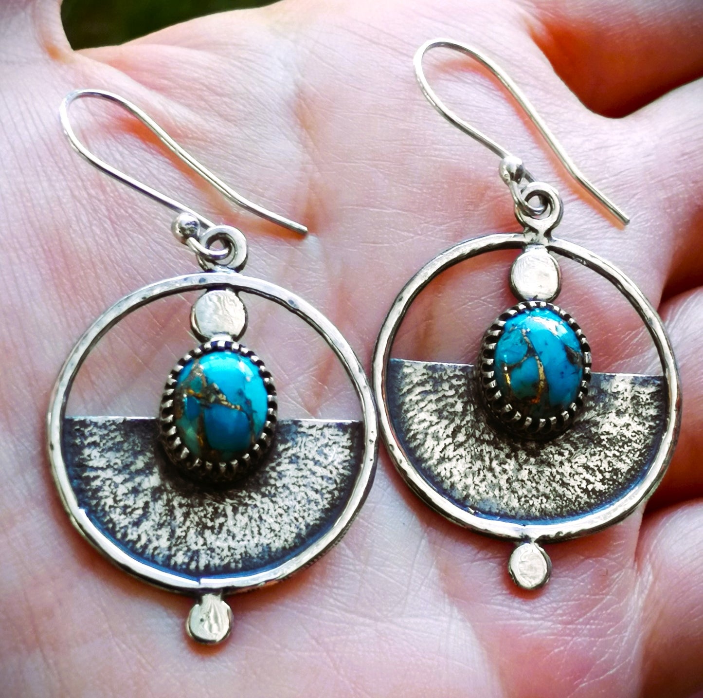 Aros Turquesa copper reticulados