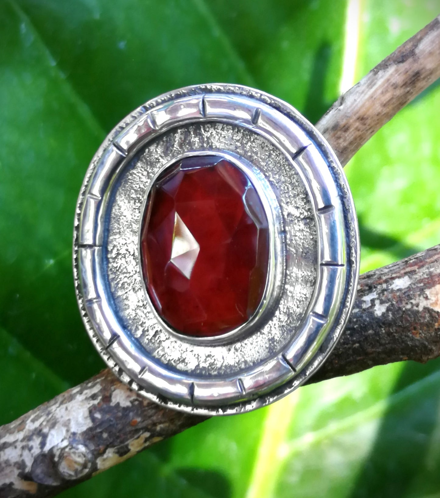 Anillo Granate Hessonita L