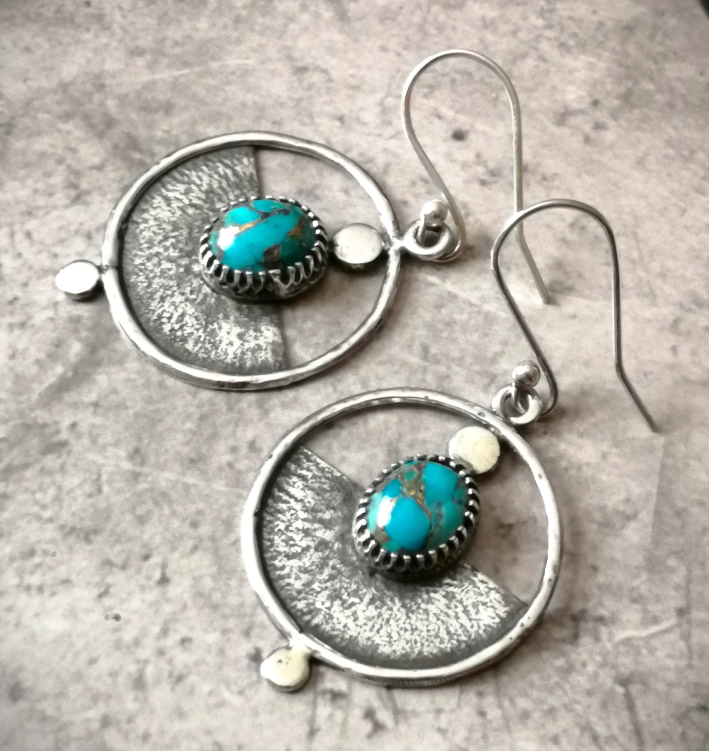 Aros Turquesa copper reticulados